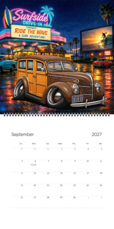 2027 Woodie Neon Calendar 2G1933-CA