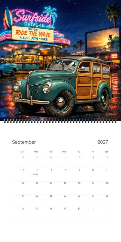 2027 Woodie Neon Calendar 2K1472-CA