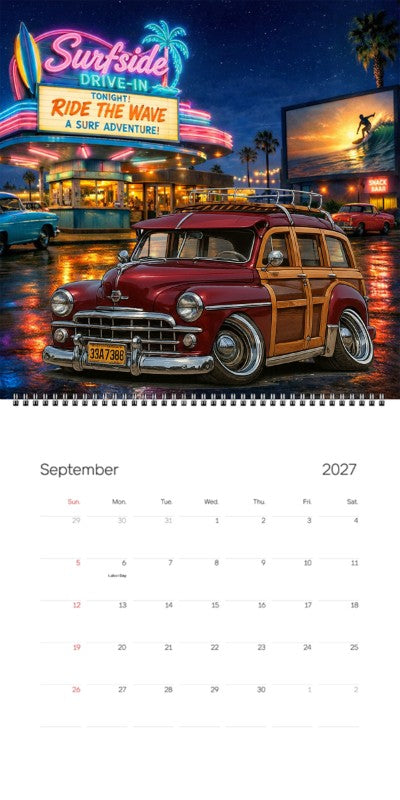 2027 Woodie Neon Calendar 33A7398-CA