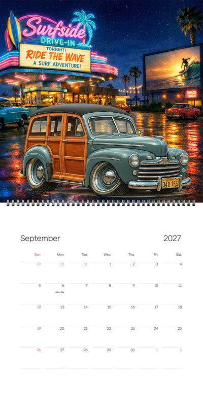 2027 Woodie Neon Calendar 34B165-CA