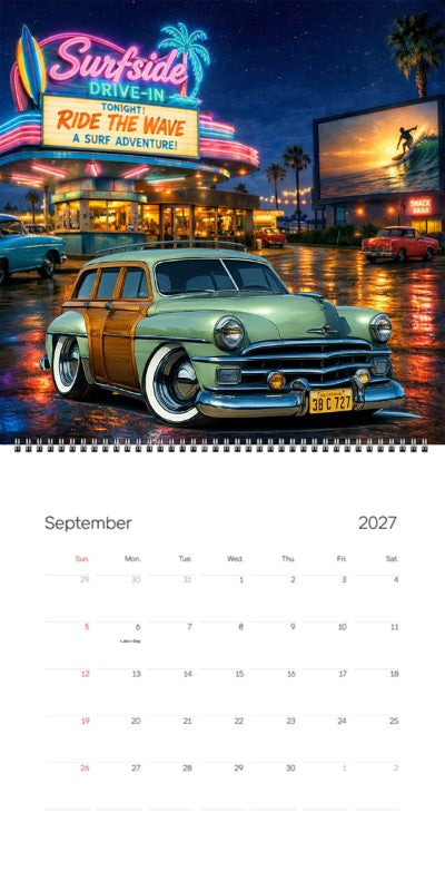2027 Woodie Neon Calendar 38C727-CA