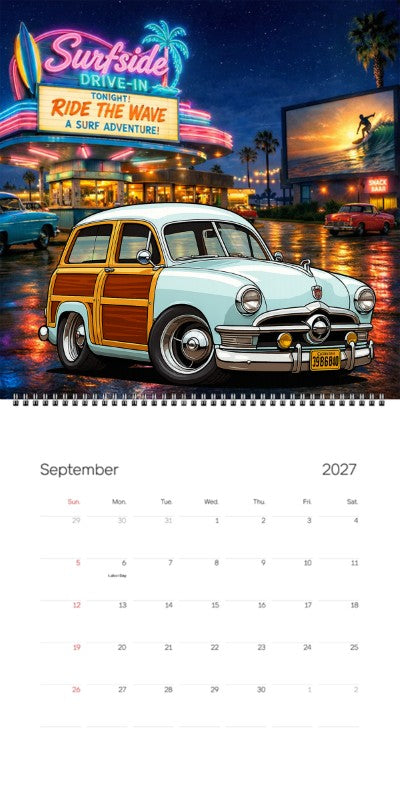 2027 Woodie Neon Calendar 39B6840-CA