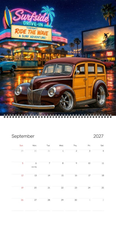 2027 Woodie Neon Calendar 39WOODY-CA