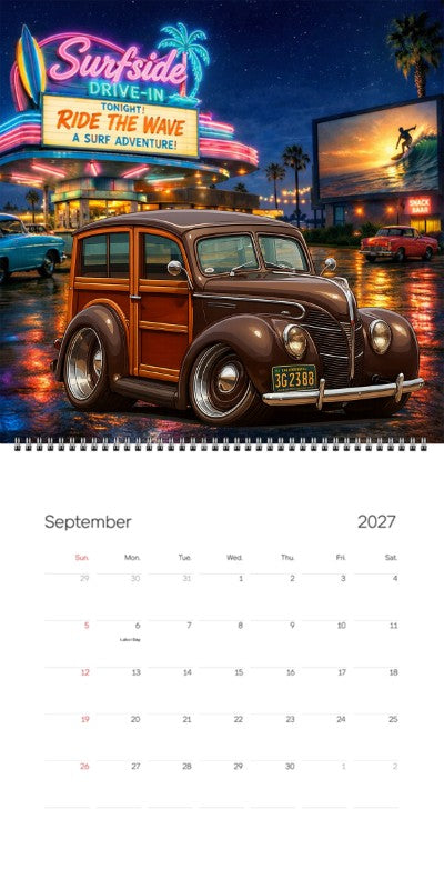 2027 Woodie Neon Calendar 3G2388-CA