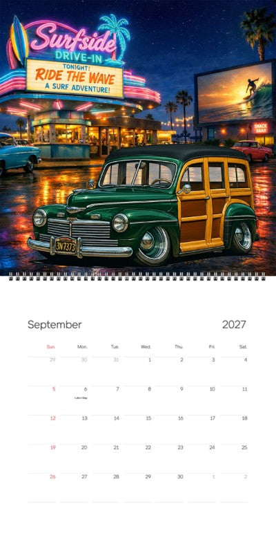 2027 Woodie Neon Calendar 3N7373-CA