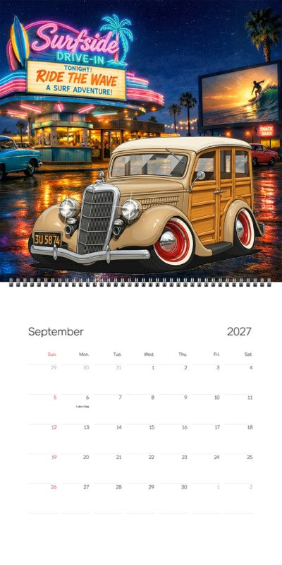 2027 Woodie Neon Calendar 3U5874-CA