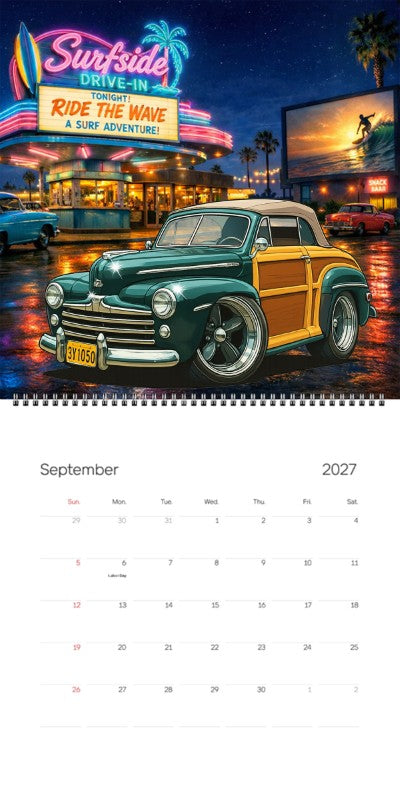 2027 Woodie Neon Calendar 3Y1050-CA