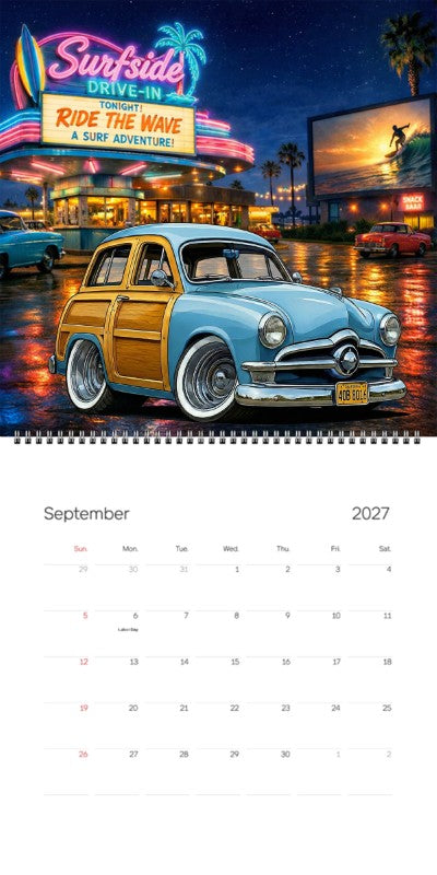 2027 Woodie Neon Calendar 40B8016-CA