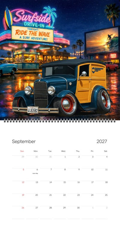 2027 Woodie Neon Calendar 44835B2-CA