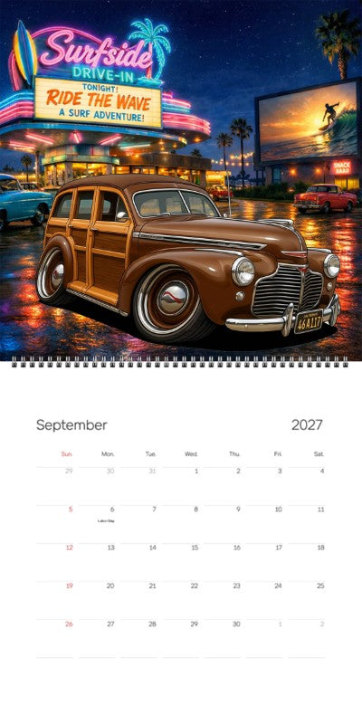 2027 Woodie Neon Calendar 46A117-CA