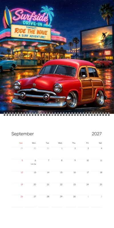 2027 Woodie Neon Calendar 48G714-CA