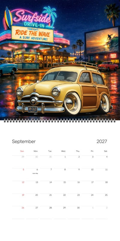 2027 Woodie Neon Calendar 49763-OR