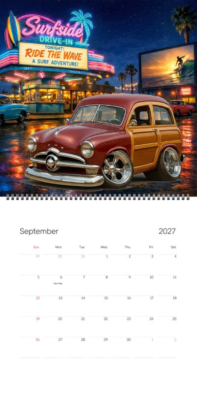 2027 Woodie Neon Calendar 4T9WOOD-CA