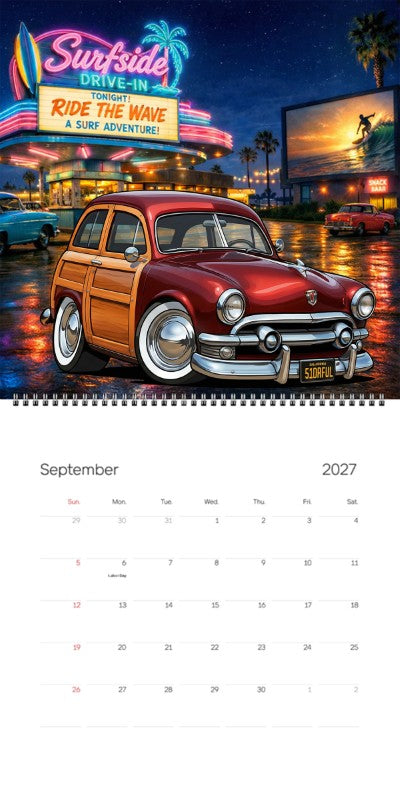 2027 Woodie Neon Calendar 51DRFUL-CA