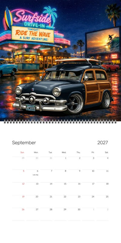 2027 Woodie Neon Calendar 51WOODE-NV