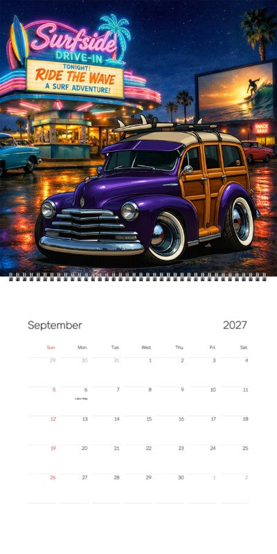 2027 Woodie Neon Calendar 5GBR330-CA