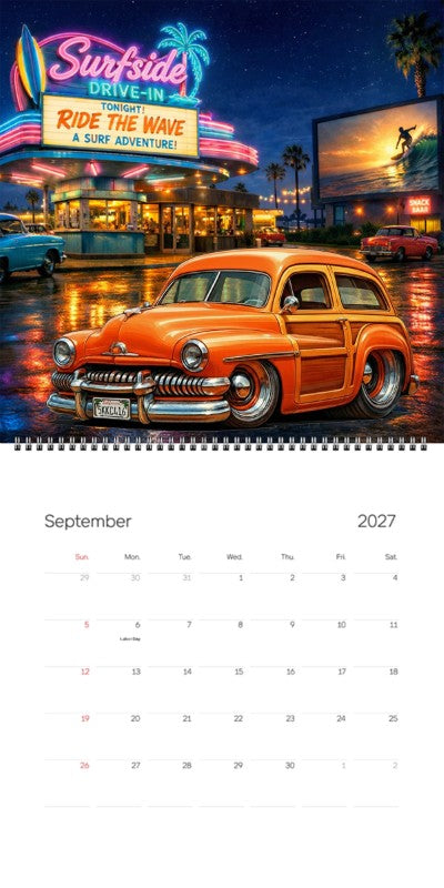 2027 Woodie Neon Calendar 5KKC416-CA