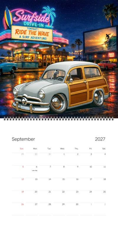 2027 Woodie Neon Calendar 5MML913-CA
