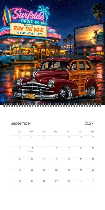 2027 Woodie Neon Calendar 5U4145-CA
