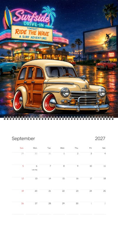 2027 Woodie Neon Calendar 5YBR785-CA