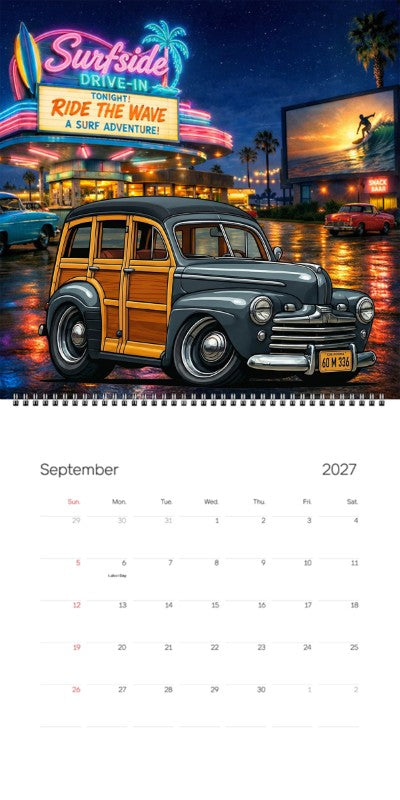 2027 Woodie Neon Calendar 60M336-CA
