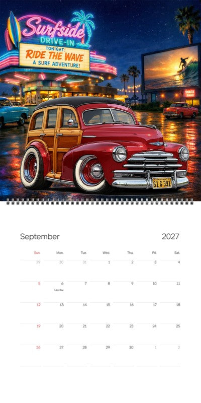 2027 Woodie Neon Calendar 61G391-CA