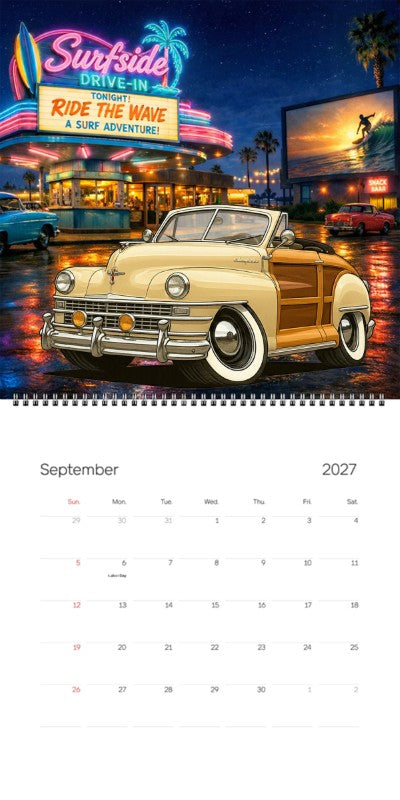 2027 Woodie Neon Calendar 66R173-CA