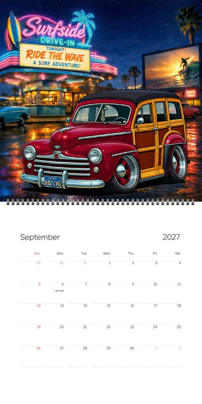 2027 Woodie Neon Calendar 682CVG-CA