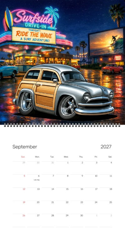 2027 Woodie Neon Calendar 6CMT115-CA