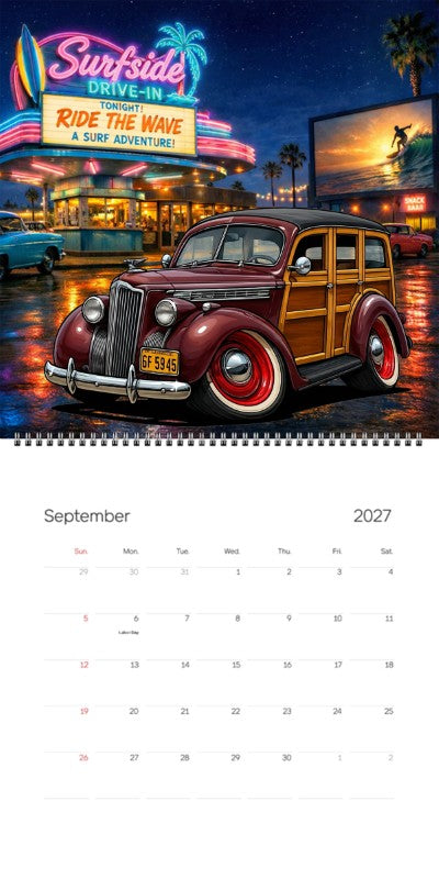 2027 Woodie Neon Calendar 6F5945-CA