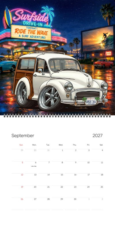 2027 Woodie Neon Calendar 6MXK764-CA