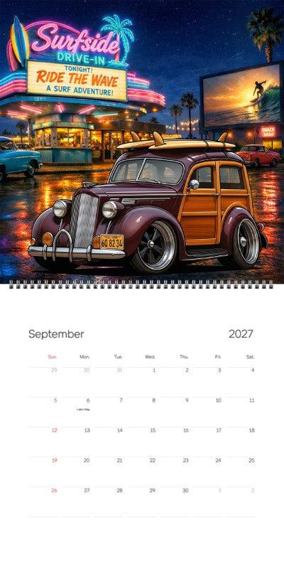2027 Woodie Neon Calendar 6Q8234-CA