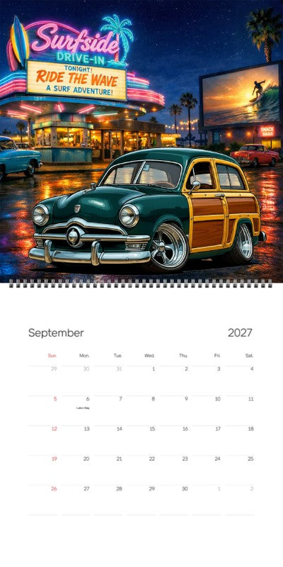 2027 Woodie Neon Calendar 78F241-CA