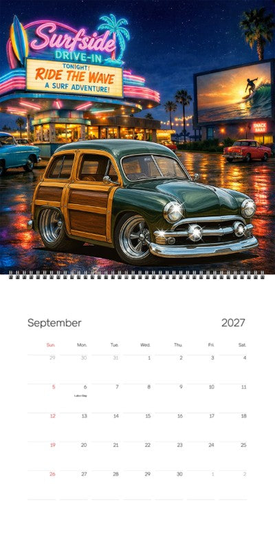 2027 Woodie Neon Calendar 7DDJ466-CA