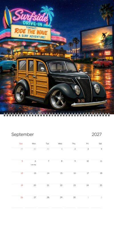 2027 Woodie Neon Calendar 7H201-CA
