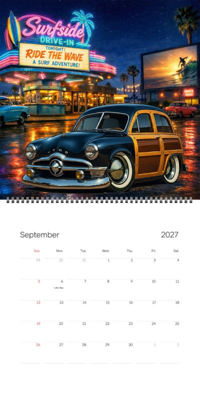 2027 Woodie Neon Calendar 7YOS690-CA