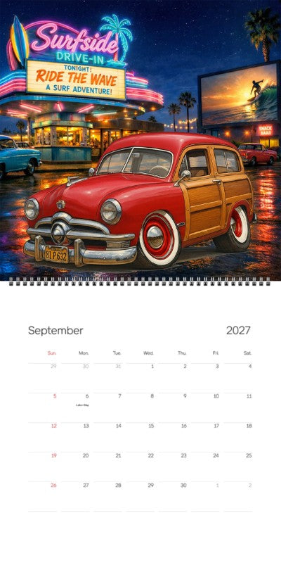 2027 Woodie Neon Calendar 81P632-CA