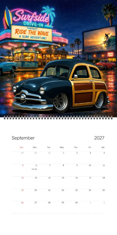 2027 Woodie Neon Calendar 8FJY151-CA