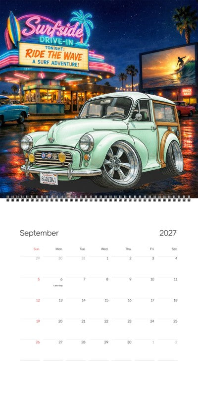 2027 Woodie Neon Calendar 8GQZ041-CA