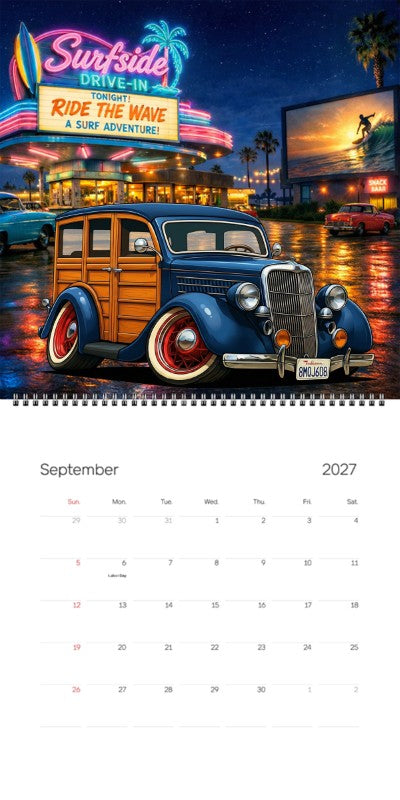 2027 Woodie Neon Calendar 8MQJ608-CA