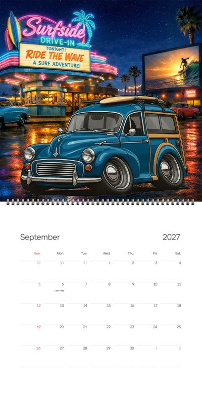 2027 Woodie Neon Calendar 8UCV806-CA