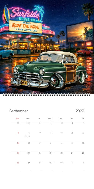 2027 Woodie Neon Calendar 8X3007-CA