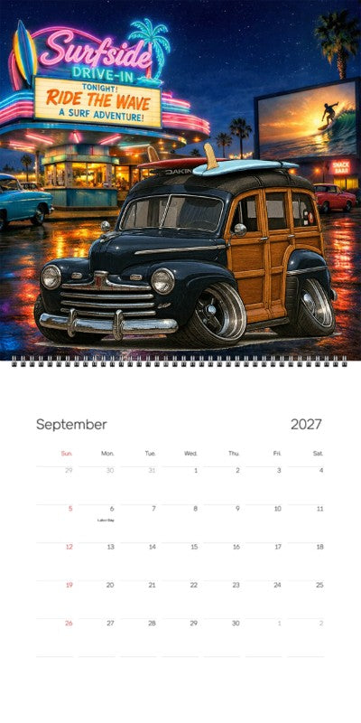 2027 Woodie Neon Calendar 90G463-CA