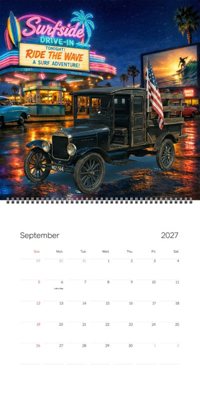 2027 Woodie Neon Calendar 912564-CA