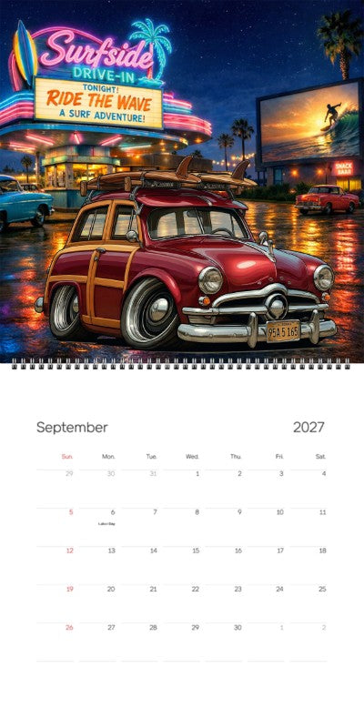 2027 Woodie Neon Calendar 95A5165-CA
