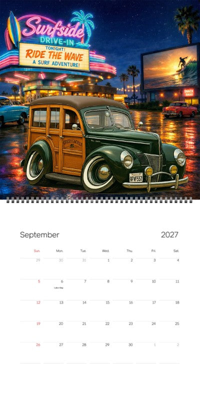 2027 Woodie Neon Calendar 9FVF557-CA