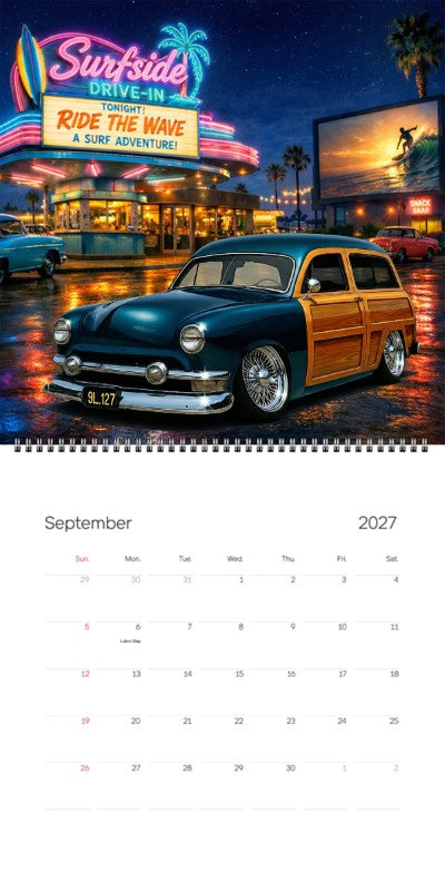 2027 Woodie Neon Calendar 9L127-CA
