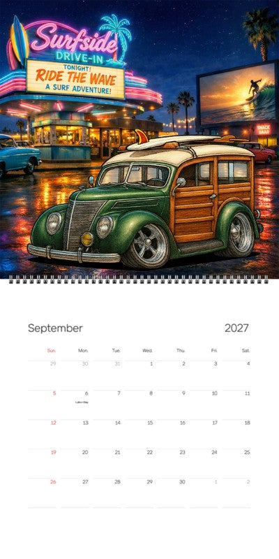 2027 Woodie Neon Calendar 9NXA531-CA