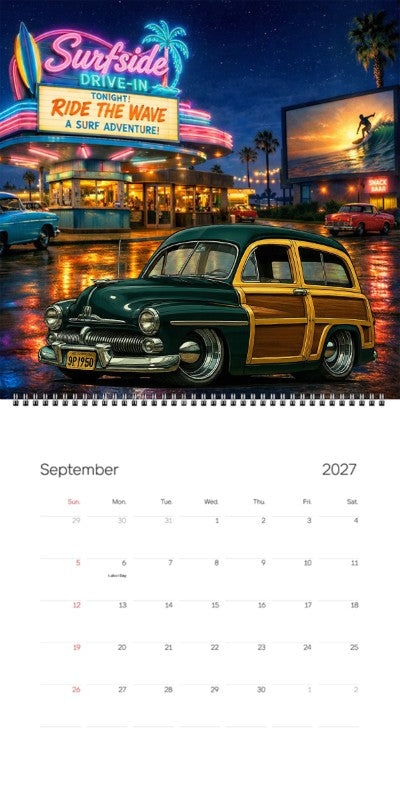2027 Woodie Neon Calendar 9P1950-CA
