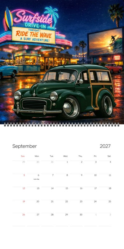 2027 Woodie Neon Calendar AMS01-CA